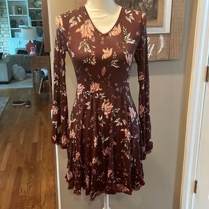 American Rag Maroon Floral Dress